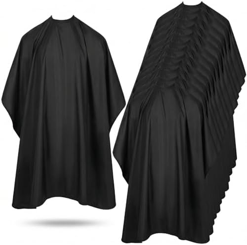 Waterproof Barber Cape 51"x59" Anti-Static Salon Cape with Adjustable Snap Closure for Hairdressing by Unknown
