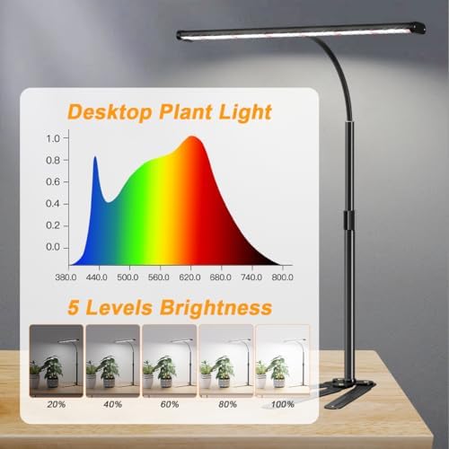 Super-Bright Grow Light for Indoor Plants,6000K 108LEDs Full Spectrum Plant Lamp with Timer 4/8/12Hrs&Height Extendable for Home Office Desktop Plants - Image 2