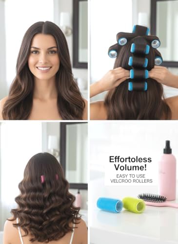 Small Self-Grip Hair Curlers Rollers for Salon & Home Styling, 6-Piece Set - Image 7