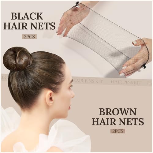 Teenitor 163psc Hair Accessories Kit, Bobby Pins Hair Pins Hair Net Hair Clips and Hair Ties Hair Bands, Hair Kit for Dances Ballet Competition with Hair Accessories Organizer - Image 3