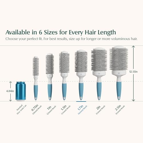 Medium Round Brushing Brush - Ceramic Hair Brush for a Smooth Salon Style Look - Professional Brushing Brush Ideal for All Hair Types - 43 mm - Image 3
