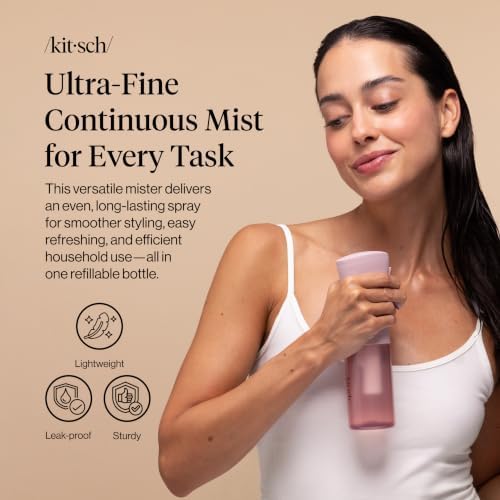 Kitsch Large Continuous Spray Bottle for Hair – Soft Violet, 180ml - Image 2