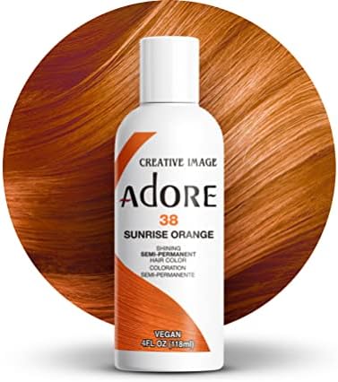 Adore Semi Permanent Hair Color, 038 Sunrise Orange, 4 Fl Oz by Adore