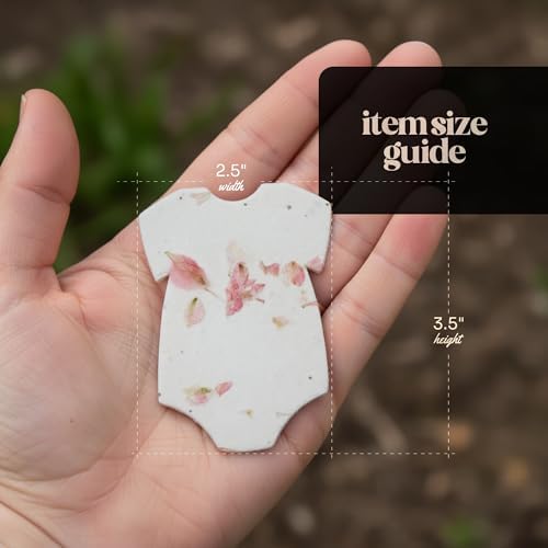 48 Favor Set, Pink Onesie Gift Wrap Tags with Wildflower Seeds - Image 3