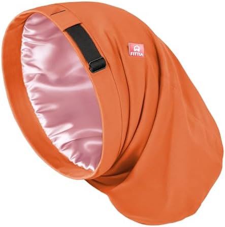 Large Satin Bonnet for Men Sleeping, Dreadlocks Loc Cap for Curly Wave Long by FITTIA