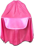 Pelocapa Salon Styling Capes for Clients, Hair Dye Cutting Capes with Elastic Hooks, Waterproof Light Weight Satin Sheen Styling Cape Barber Gown for Stylist, 63”*56”(Pink) by Pelocapa