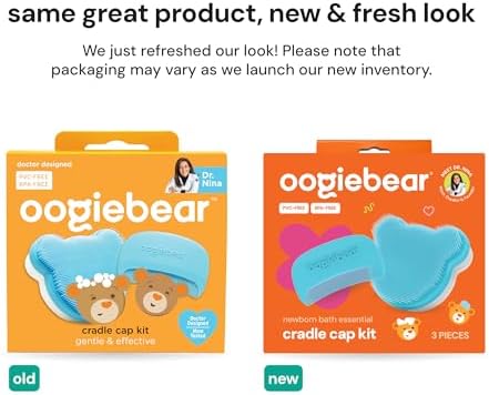 oogiebear Cradle Cap Brush Kit for Babies, 3 Piece Gentle Scalp Care Set - Image 2