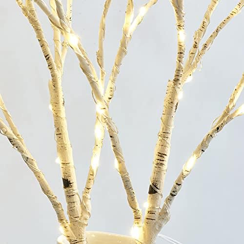 Birchlitland Lighted Birch Branches with Timer Battery Operated 18IN 70L Warm White LED Fairy Lights, Artificial Decorative Branch Lights for Home and Holiday Decoration Indoor Outdoor - Image 3