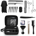 14PCS Hair Cutting Kit with Barber Bag, Haircut Scissors, Barber Cape with Adjustable Neck Size&Neck Duster Brush, Profesional Barber Accessories for Barber/Salon/Home by Unknown