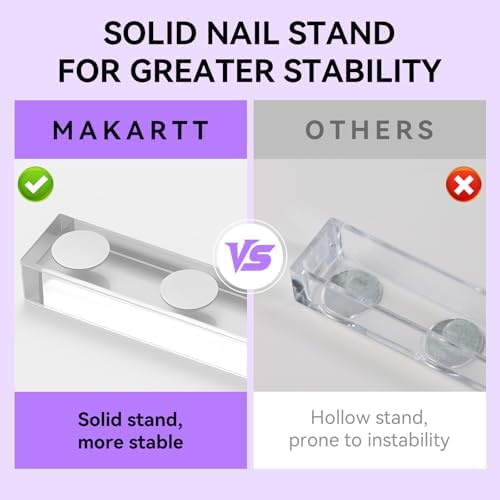 Makartt Nail Stand for Press On: Nails Display Holo Purple & Pink - Image 4