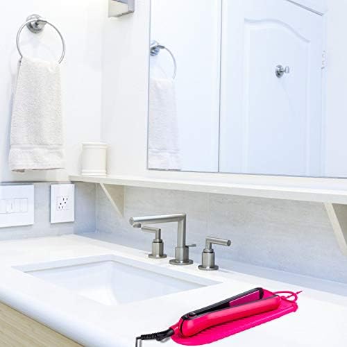 ZAXOP Silicone Heat Resistant Holder Mat Pouch for Flat Iron,Curling Iron,Hot Hair Tools(Hotpink) - Image 6