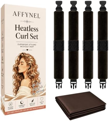 Heatless Curls Overnight, Blowout Rods Hair Curler to Sleep in 5PCS by Unknown