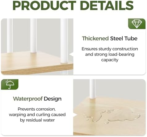 Bamworld Plant Stand 7 Tier Tall Shelf for Multiple Plants White - Image 5