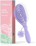 SHINLEA Detangle Hair Brush, Detangling Wet & Dry Spiral Hairbrush for Women, Men, Kids, Vented Detangler for Blow Drying, Glide Through Tangles For All Hair Types (Purple) by SHINLEA