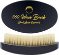 360 Wave Brush, Build Deeper Waves, Soft & Hard Boar Bristle Curved Brushes (Soft Brush, Black) by BlackLavishEssentials