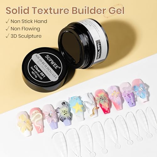 Solid Builder Gel for Nails - 3D Nail Art Gel Clear - Image 2