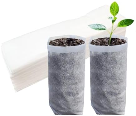 Belit 50 Pcs 10.2" H Deep Nursery Grow Bags, Non-Woven Plants Pots Container for Starting Rooted Plants Vegetable, Flower, Seedling Tree by Belit