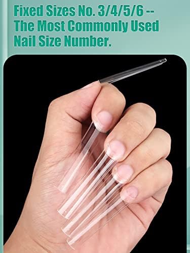 LIONVISON 3XL Square Nail Tips: Individual Size 3 4 5 6 Nail Tips - Image 2