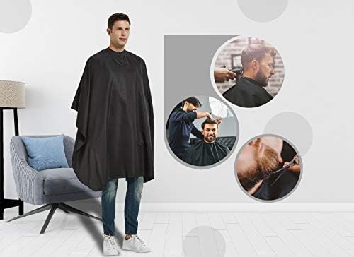 Salon Hair Cutting Cape with Soft Silicon Neck Collar, Professional Anti-static Barber Cape - Image 6