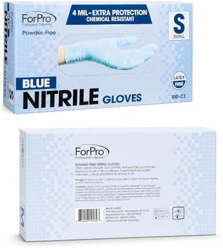 ForPro Disposable Nitrile Gloves, Chemical Resistant, Powder-Free, Latex-Free, Non-Sterile, Food Safe, 4 Mil - Image 3