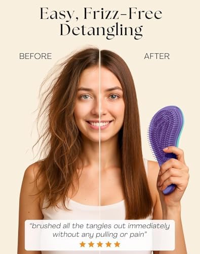 Lily England Detangler Brush for Women & Toddlers, Wet & Dry Hair Brush - Image 2