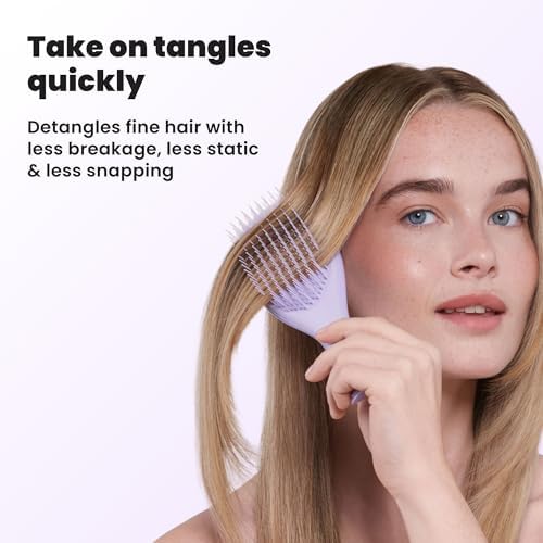 Tangle Teezer Fine Ultimate Detangler Brush, Dry & Wet Hair Brush to Detangle & Reduce Breakage for Fine Hair Types, Hypnotic Heather (Pack of 3) - Image 7