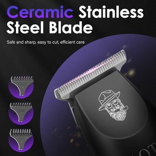 Professional Hair Clippers for Men - Cordless & Corded Dual Mode, 2-Speed & LCD Display, Complete Barber Kit, Scissors, Guide Combs, Rechargeable Beard/Hair Trimmer for Home & Professional Use - Image 5