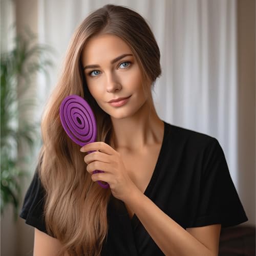 Ninabella Detangler Brush - No Tangle Hair Brush for Women, Fine, Thick and Long Hair - Hairbrush for Wet and Dry Hair, Gentle on the Scalp - Berry - Image 5