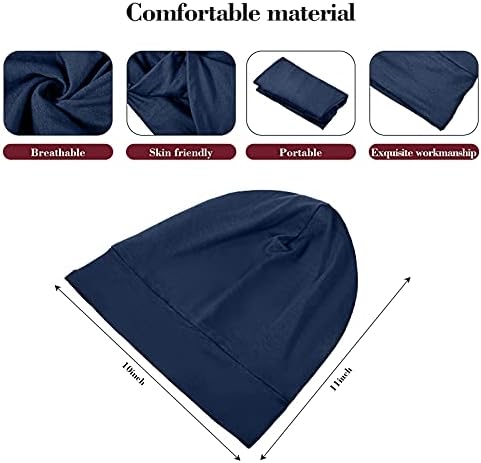 SATINIOR 4 Pcs Satin Lined Sleep Cap - Image 4