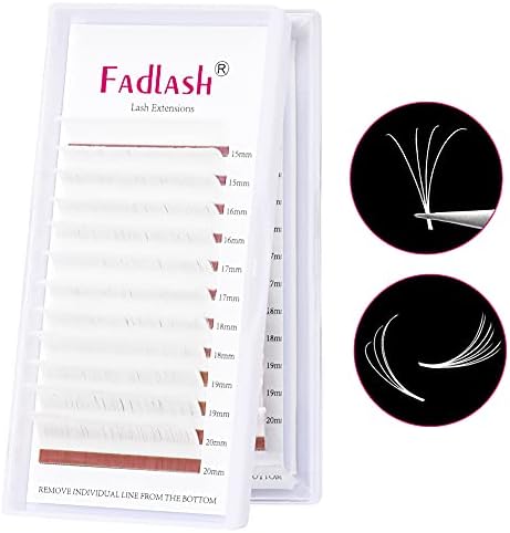 Eyelash Extension 0.07 Colored Easy Fan Lashes White D Curl Self Fanning Lashes Colored(White 0.07D, 15-20mm) - Image 2