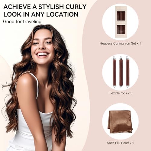 Heatless Curls Overnight Hair Care Set - Jumbo Velvet Hair Curlers - Image 5