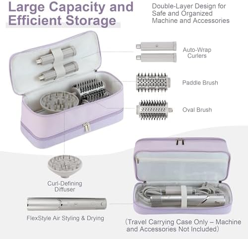 BAGCRAZY Travel Case for Shark FlexStyle & Dyson Airwrap, Purple - Image 2