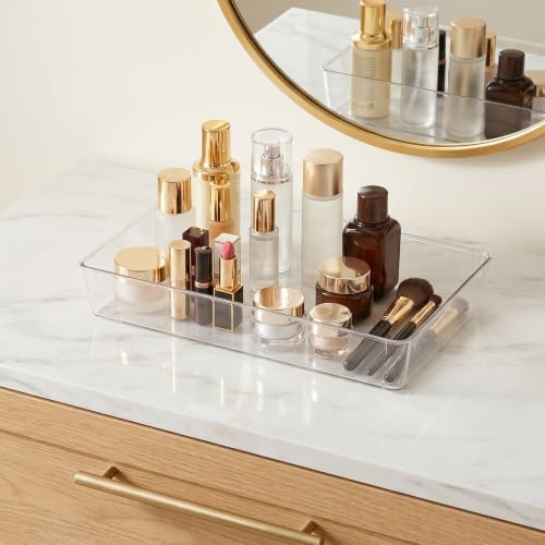 Manalete 8 Pcs Large Clear Plastic Drawer Organizer,12"x6" Vanity Organizer - Image 3