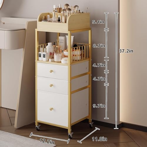 Makeup Organizer Cart with Drawers Make Up Organizers for Vanity - Image 2