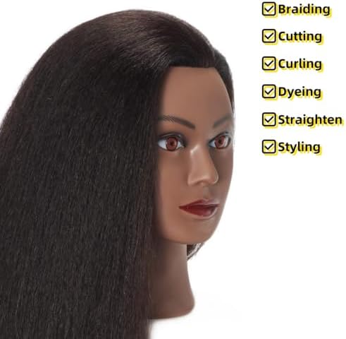 16-18 inch 100% Real Hair Mannequin Head for Hairdresser - Image 3