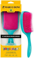 Marco Boni Free Flex Detangling Hair Brush, Flexible Hairbrush for Wet & Dry Hair, Pain-Free Detangler, Ergonomic Handle, All Hair Types, Noite Rosa by MarcoBoniUSA
