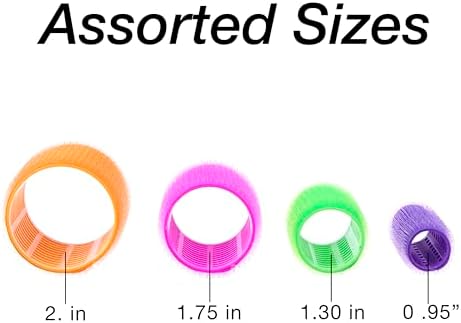 24pc Bright Colored Hair Rollers Set - Assorted Sizes Classic - Image 6