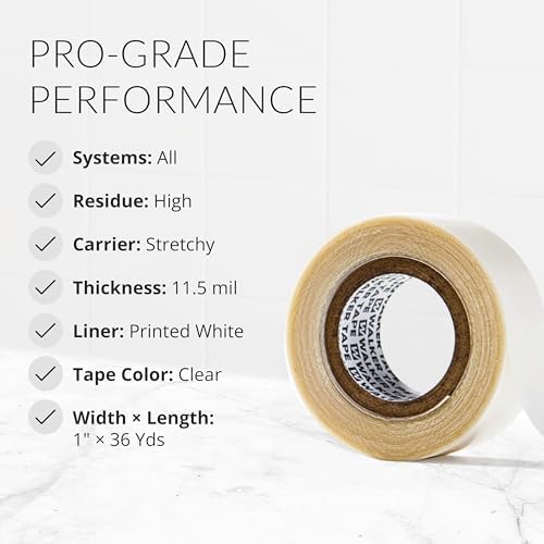 Walker Tape Ultra Hold Adhesive Tape Roll 1" x 36 Yards, Maximum Wear Double Sided Tape, Hair Extensions Human Hair and Wig Tape, Long Lasting Strong Adhesive for Lace or Poly Replacement Applications - Image 3
