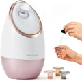 Vanity Planet Aira Ionic Facial Steamer (Rose Gold) - Pore Cleaner that Detoxifies, Cleanses and Moisturizes - Adjustable Nozzle, Water Tank with 3 Essential Oil Baskets by VanityPlanet