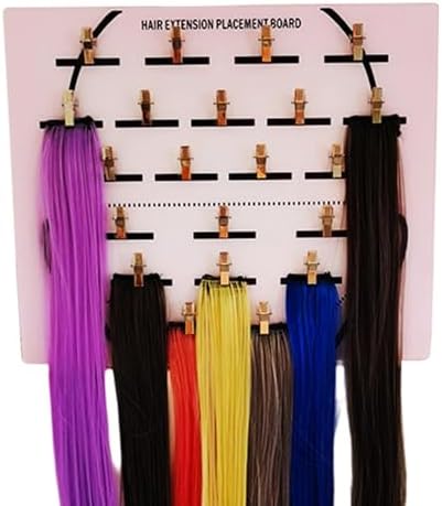 Extension Holder - Styling Extension Holder, Acrylic Hair Separator, Hair Extension Holder Board | Hair Tinsel Organizer, Home And Salon Wig Grafting Plate With Clip For Hairpieces Sectioning Display - Image 6