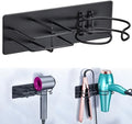 Hair Dryer and Straightener Holder Wall Mounted, Self Adhesive Blow Dryer and Flat Iron Storage Hair Tool Organizer for Bathroom Vanity (Black) by WelcometotheXILIMEN