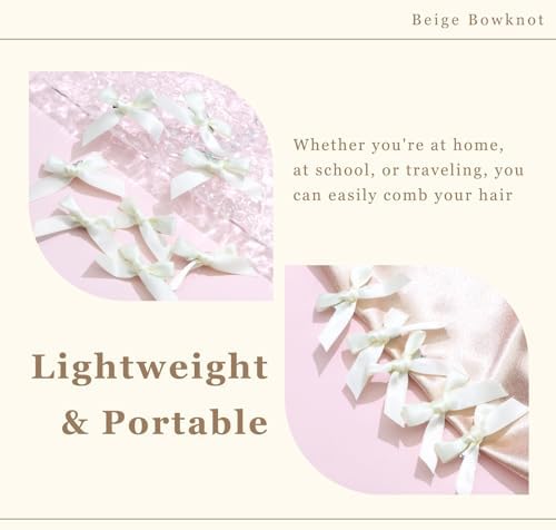 30PCS Bow Hair Clips Beige Satin Mini Bowknot Hair Accessories Cute Hair Bow Barrettes Ribbon Hairpins for Women Girls - Image 5