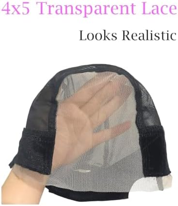 Lace Wig Grip Cap for Women 4x5 Transparent Lace Reusable Wig Caps, Wig Grip Band for Lace Front Wigs to Keep Wigs in Place, Adjustable Non Slip Wig Cap with Grip Band for Glueless Wig (Black) - Image 5