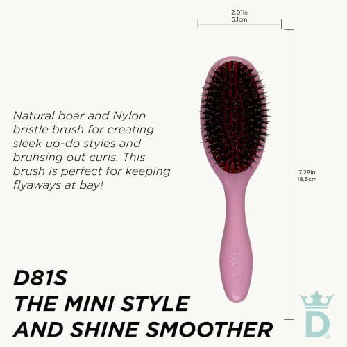 Denman Boar Bristle Hair Brush – Smoothing & Shine Enhancing for Slick Back Styles, Curl Defining & Detangling. Natural Bristles for all Hair Types for Women & Men - Image 2