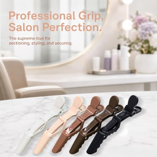 30 Pack Alligator Hair Clips, Sectioning Clips for Salon Coloring, Cutting & Styling, Durable Plastic Barber Hairdressing Tools, Strong Grip Crocodile Clips for Women Men Kids (Multicolored) - Image 6
