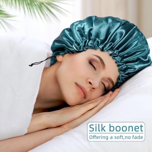 Edoneery Satin Bonnet for Sleeping Women, Double Layer Adjustable Sleep Cap - Image 3