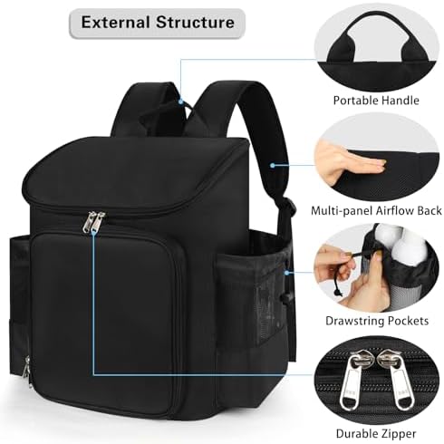 Hairstylist Traveling Bag, Large Capacity Barber Travel Backpack, Hairdresser Bag with Adjustable Dividers, Hair Tools Travel Case, Professional Cosmetology Bags for Supplies, Hair Stylist Must Haves - Image 4