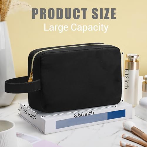 Insulated Makeup Bag for Car Women Cosmetics Bag, Medium, Portable, Black - Image 2