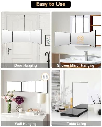JUSRON 360 Viewing Angle Self Hair Cutting Mirror Shower Mirror - Image 6