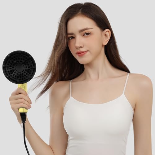 AINA Hair Dryer with Diffuser,Comb Full-Featured Blow Dryer 110V(Yellow) - Image 7